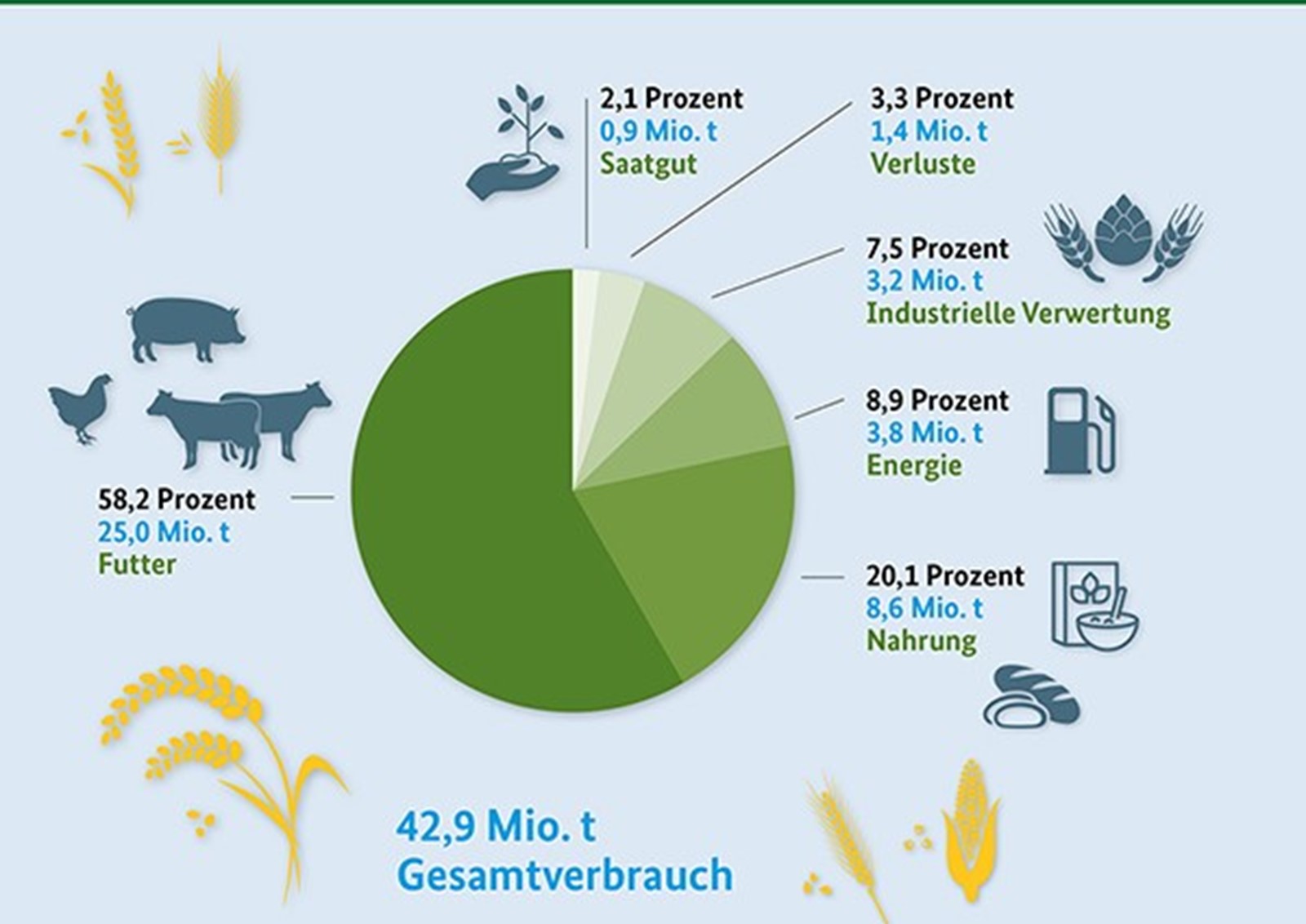 Wie die Getreideernte in Deutschland genutzt wird