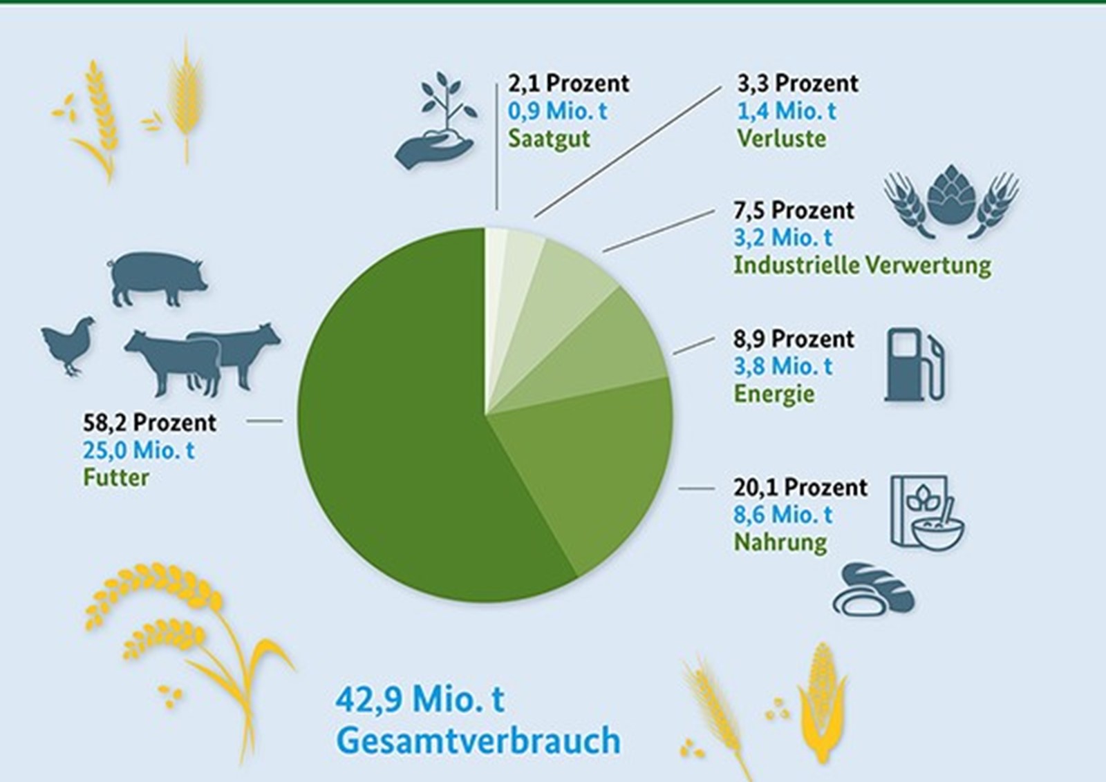 Wie die Getreideernte in Deutschland genutzt wird
