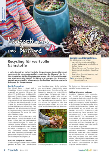 Komposthaufen und Biotonne - Recycling für wertvolle Nährstoffe
