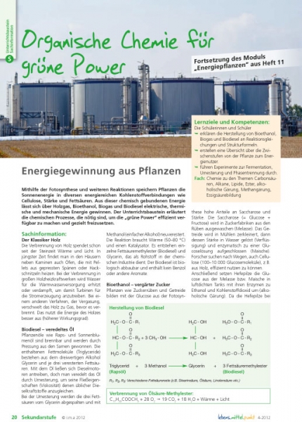 Organische Chemie für grüne Power