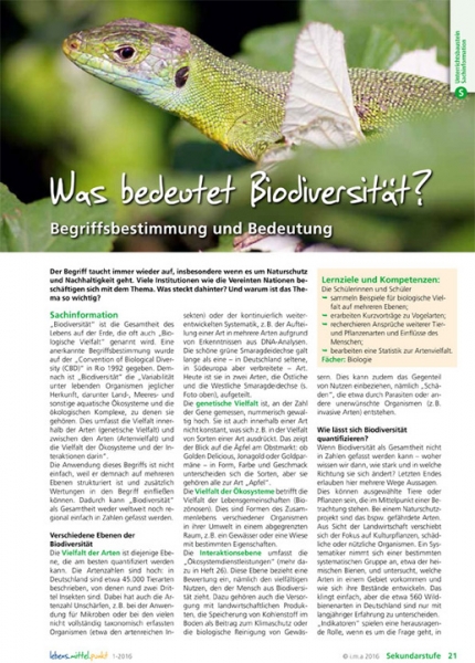 Was bedeutet Biodiversität?