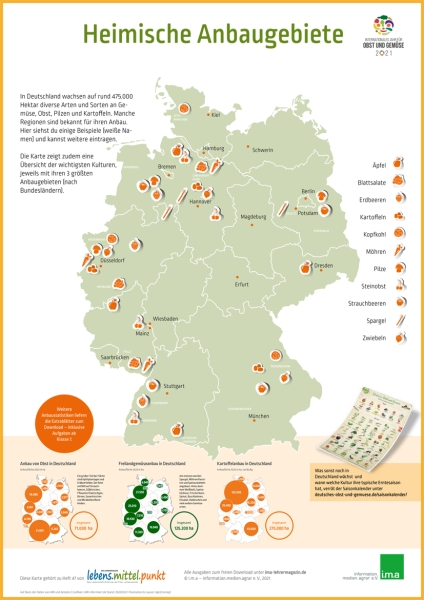 Extrakarte: Heimische Anbaugebiete